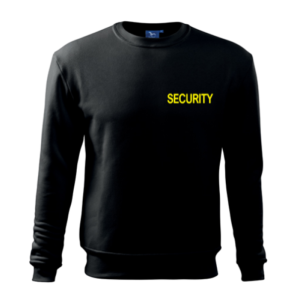Mikina SECURITY - žltá potlač