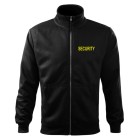 Mikina SECURITY so zipsom - žltá potlač