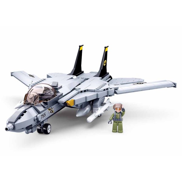 Stavebnica SLUBAN M38-B0755 Modern Jet Fighter stíhačka