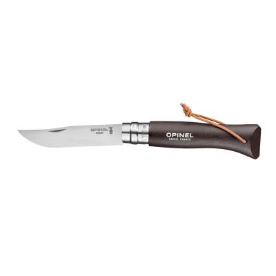 Nôž zatvárací outdoorový OPINEL No.08 INOX Trekking, dark brown - hrab