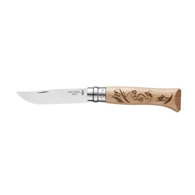 Nôž zatvárací OPINEL N°08 INOX Gravure Sport Ski - buk