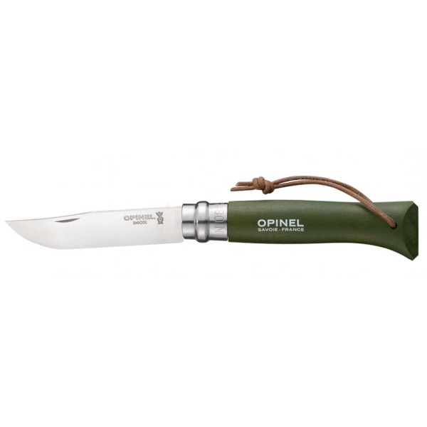 Nôž zatvárací outdoorový OPINEL No.08 INOX Trekking, khaki - hrab