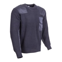 Sveter BW M-TRAMP RTX s výstrihom v tvare O - modrý