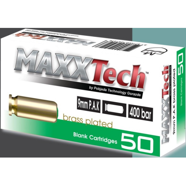 Nábojka štartovacia pištoľová Pobjeda MAXX Tech, kal. 9mm PA - 1ks