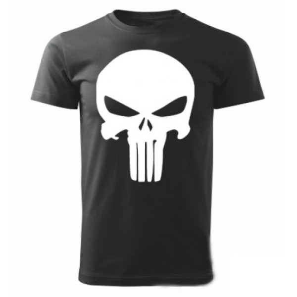 Tričko s potlačou PUNISHER - čierne