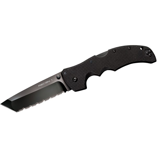 Nôž zatvárací taktický COLD STEEL Recon 1 Tanto Serrated 27TLCTS - čierny