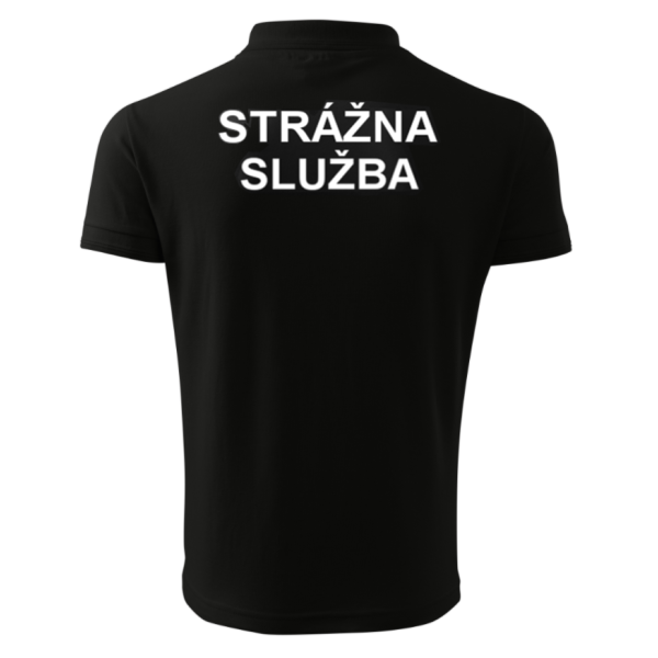 Polokošeľa STRÁŽNA SLUŽBA 180g s bielym nápisom - čierna