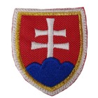 Nášivka SLOVAKIA znak so suchým zipsom  - zlatobiely okraj