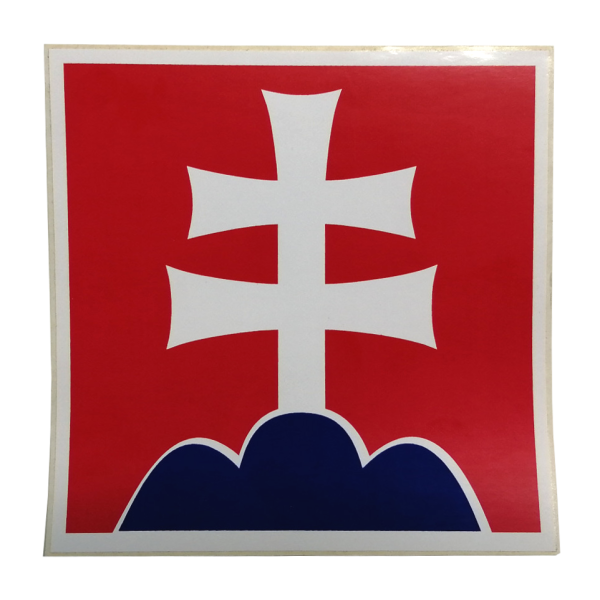 Nálepka Slovenský znak, štvorec - 150x150mm