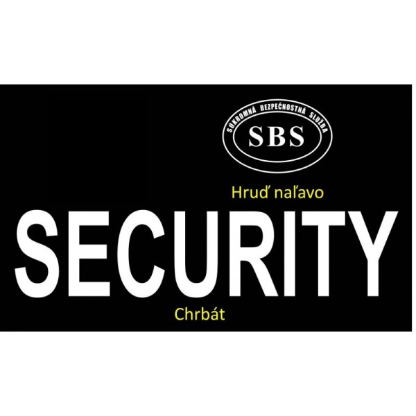 Tričko SBS SECURITY s dlhým rukávom, biela potlač - čierne