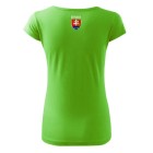 Tričko SLOVAKIA raster dámske - apple green