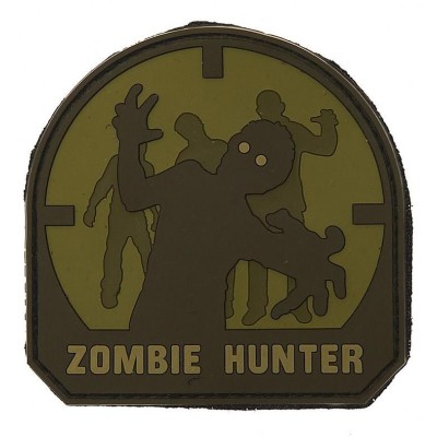 Patch Zombie hunter 3D - tmavohnedý