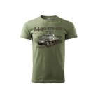 Tričko STRIKER s potlačou M4 SHERMAN - olivové