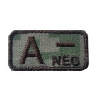Nášivka označenie krvnej skupiny A- NEG so SZ - digital púšť