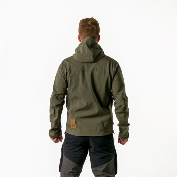 Bunda nepremokavá NORTHFINDER August Softshell, pánska - darkgreen