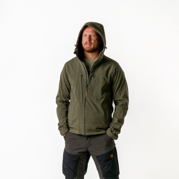 Bunda nepremokavá NORTHFINDER August Softshell, pánska - darkgreen