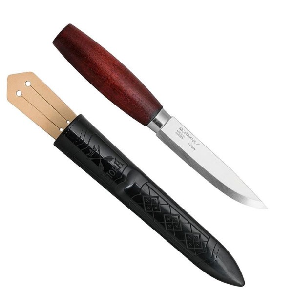 Nôž outdoorový s pevnou čepeľou MORAKNIV Classic No.2 s drevenou rukoväťou - červený