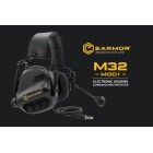 Chrániče sluchu OPSMEN EARMOR M32, elektronické s mikrofónom - čierne