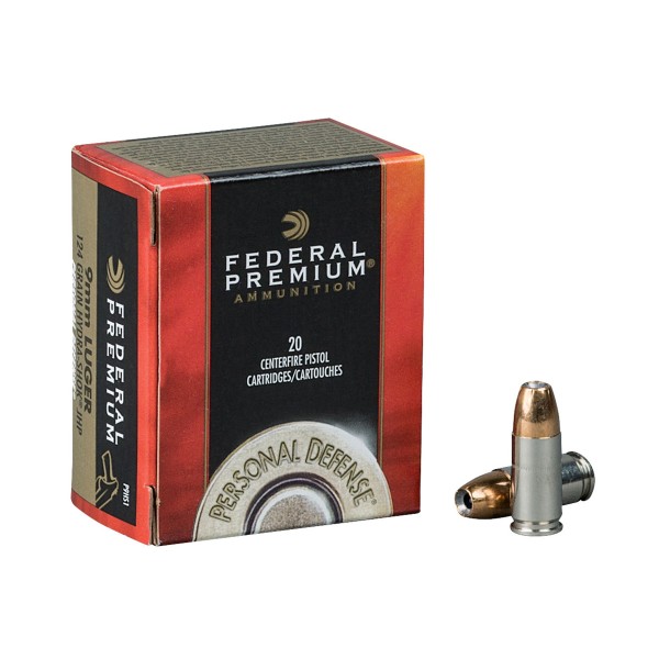 Náboj 9mm Luger FEDERAL Premium Personal Defense 8,04g/124grs HydraShok 