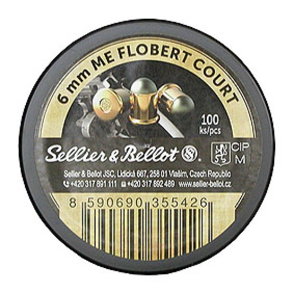 Strelivo flobertové S&B Flobert ME Court, kal. 6mm - 100 ks