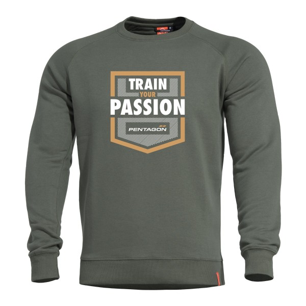Mikina PENTAGON Train Your Passion Sweater - camo green
