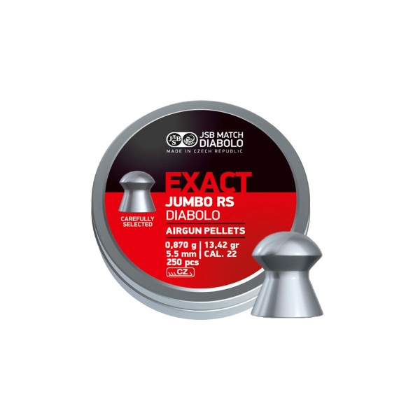 Diabolky JSB Exact Jumbo 0,870g, kal. 5,5mm, 250ks - oblé