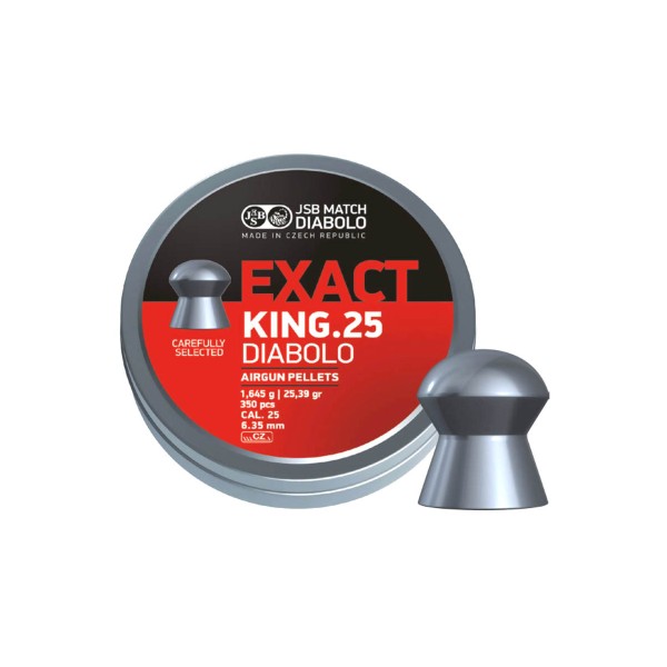 Diabolky JSB Exact King 1,645g, kal. 6,35mm, 350ks - oblé