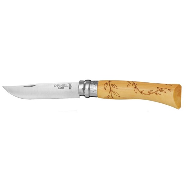 Nôž zatvárací OPINEL N°07 INOX Nature Leaf - buk
