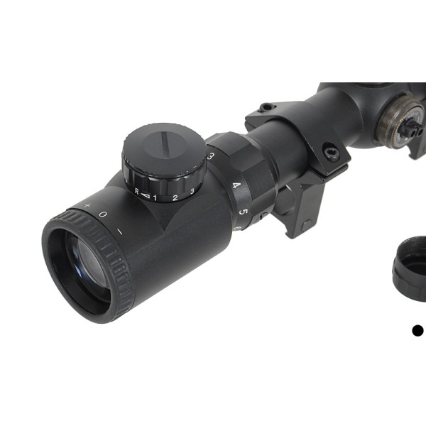 Puškohľad PCS 3-9x40 AOE podsvietený, s reguláciou paralaxy, s montážou 22mm - čierny