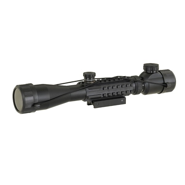 Puškohľad PCS 3-9x40 podsvietený, s montážou 22mm - čierny