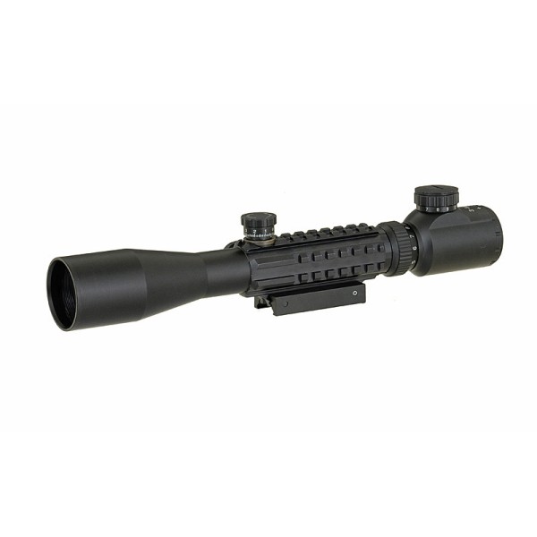 Puškohľad PCS 3-9x40 podsvietený, s montážou 22mm - čierny