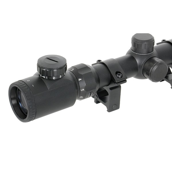 Puškohľad PCS 3-9x50E podsvietený, so zvýšenou montážou 22mm - čierny