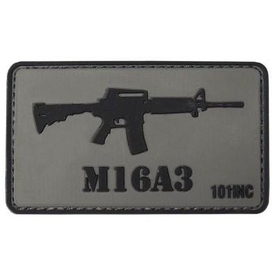 Patch M16A3 3D - sivý