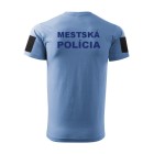 Tričko MESTSKÁ POLÍCIA so suchým zipsom 200g - nebeská modrá