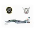 Pohľadnica MiG 29-A Fulcrum A - 14,7 x 10,5cm
