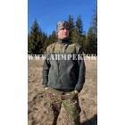 Mikina fleece OS SR so zipsom - digital woodland