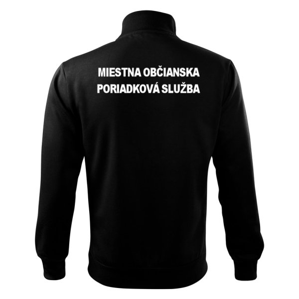 Mikina MOPS so zipsom - čierna