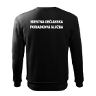 Mikina MOPS s bielym nápisom - čierna