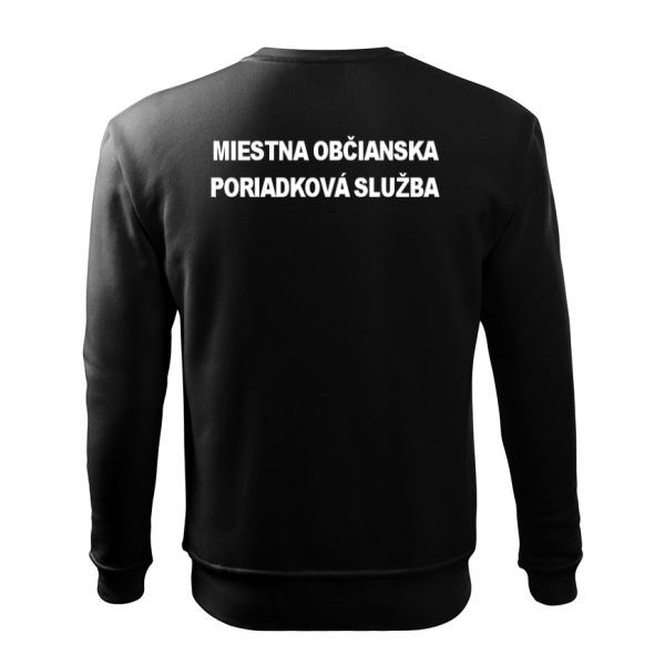 Mikina MOPS s bielym nápisom - čierna