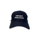 Šiltovka baseball MESTSKÁ POLÍCIA so šachovnicou - tmavomodrá