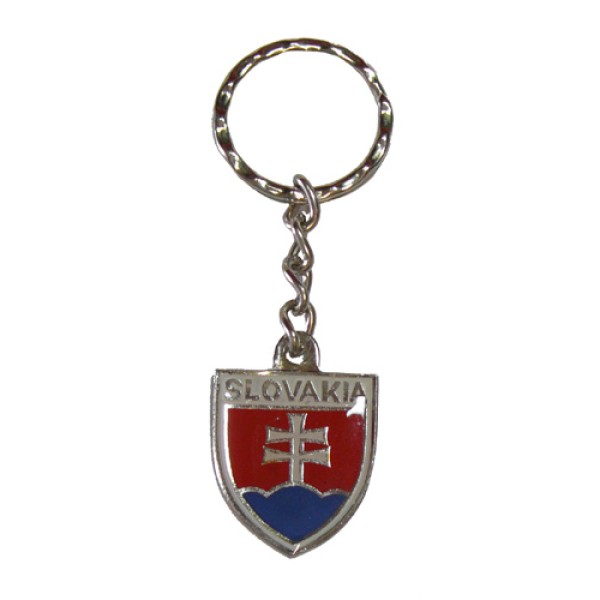 Prívesok na kľúče SVK malý - bielo/strieborný