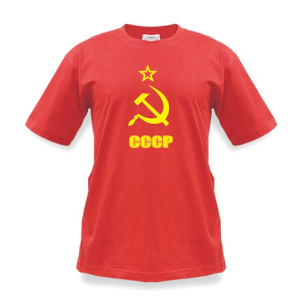 Tričko CCCP new červené so žltým nápisom