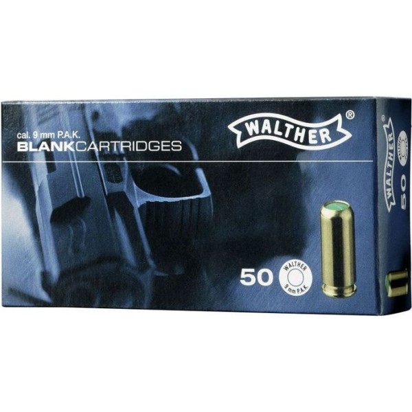 Nábojka štartovacia pištoľová WALTHER, kal. 9mm P.A.K. - 50ks