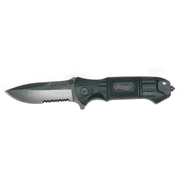 Nôž zatvárací taktický WALTHER BTK Black Tac Knife - čierny