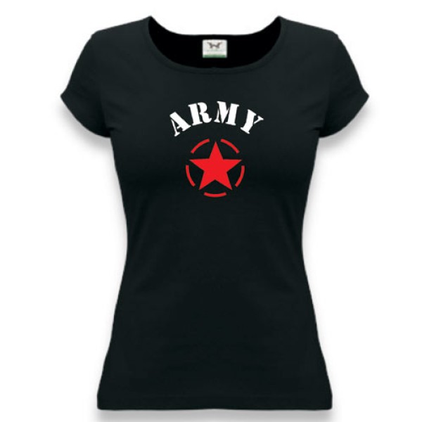 Tričko dámske ARMY - čierne
