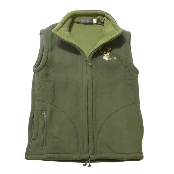 Vesta fleece HUNTER jeleň - olivovozelená
