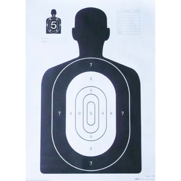 Terč "FBI 18,5m - 535" postava - pištoľový