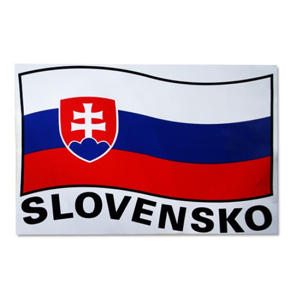 Nálepka "Vlajka Slovensko" vejúca - 285x195 mm