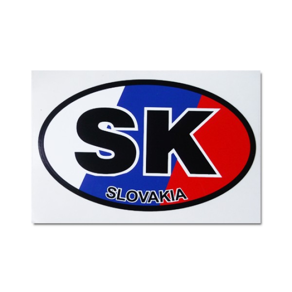 Nálepka "Slovakia" ovál - 120x85 mm