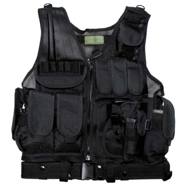Vesta taktická U.S.M.C. MFH 04473A s opaskom - čierna